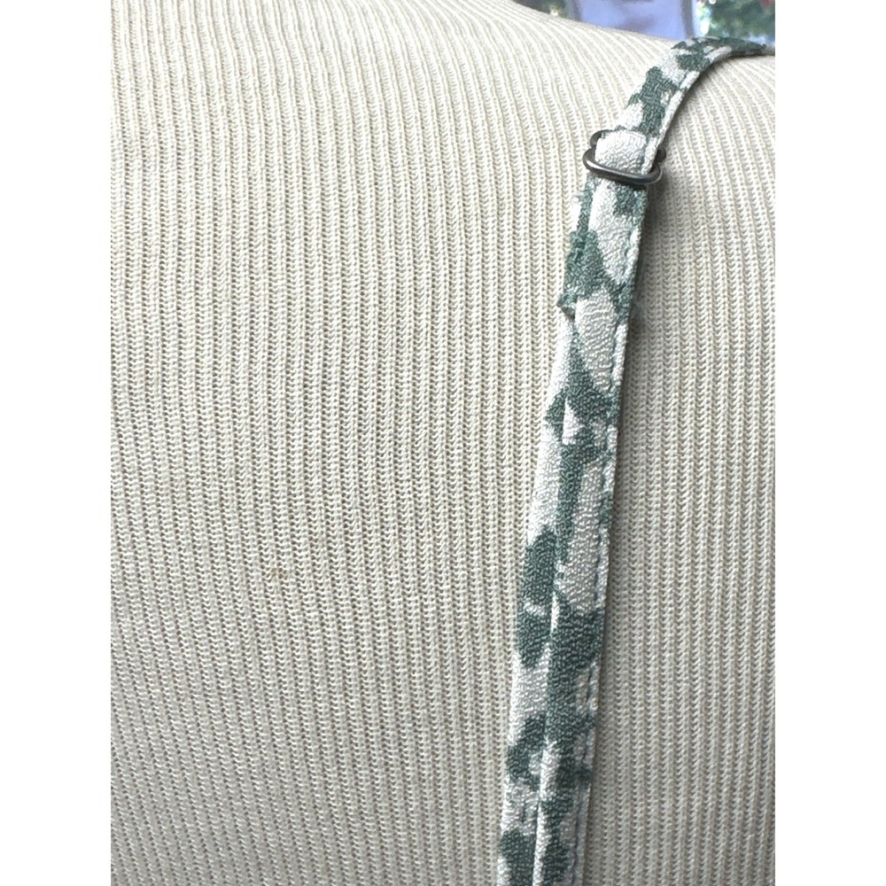 Abercrombie & Fitch Sage Green Floral Ruched Mini Bodycon Dress Small Sweetheart - Picture 8 of 8